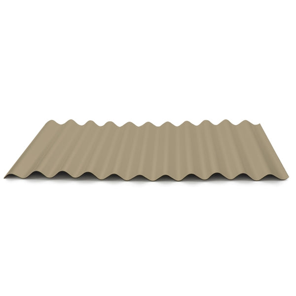 5/8" Corrugated Metal Panel - Sahara Tan - 26 Gauge