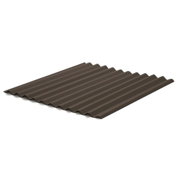 5/8" Corrugated Metal Panel - Cocoa Brown - 26 Gauge