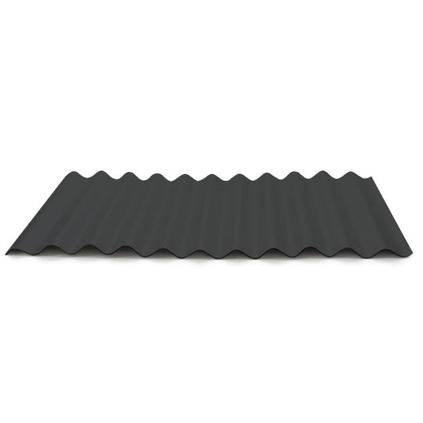 5/8" Corrugated Panel - Matte Black - 26 Gauge