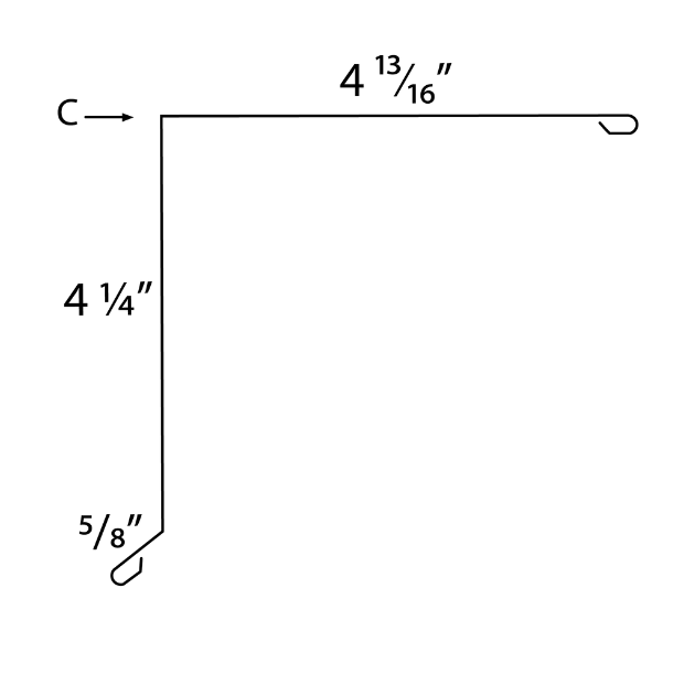PBR Metal Roof Rake Trim Steeldash